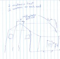 Jean's sketch of the house
